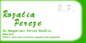 rozalia percze business card